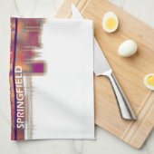 Springfield Missouri Skyline Geschirrtuch (Viertel Falte)