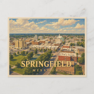 Springfield Missouri Vintage Reise Postkarte