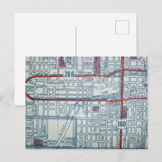 Springfield, MO Vintage Karte (Vorne/Hinten)