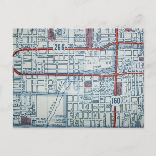 Springfield, MO Vintage Karte (Vorderseite)