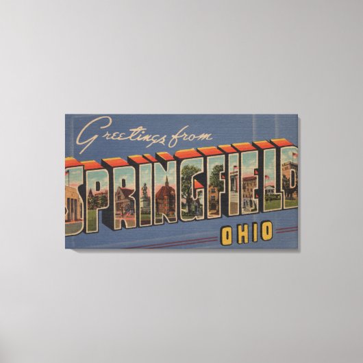 Springfield, Ohio - Große Buchstabenszenen Leinwanddruck (Vorderseite)