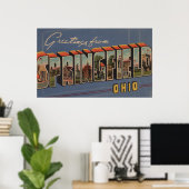 Springfield, Ohio - Große Buchstabenszenen Poster (Heimbüro)