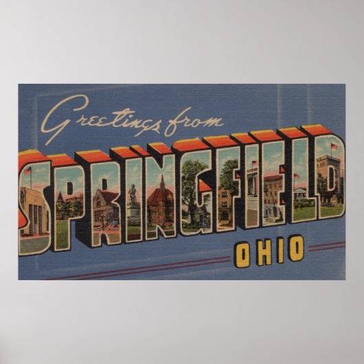 Springfield, Ohio - Große Buchstabenszenen Poster (Vorne)