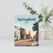 Springfield, Ohio Postkarte (Stehend Vorderseite)