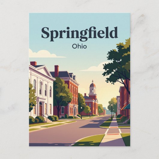 Springfield, Ohio Postkarte (Vorderseite)