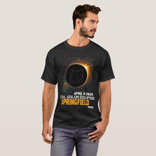 Springfield Ohio Total Solar Eclipse 2024 1 T-Shirt (Vorne ganz)