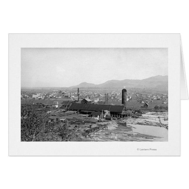 Springfield, OR Town View und Lumber Mills (Vorderseite (Horizontal))