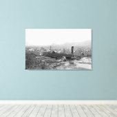 Springfield, OR Town View und Lumber Mills Leinwanddruck (Insitu (Holzboden))