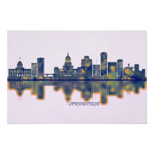 Springfield Skyline Poster