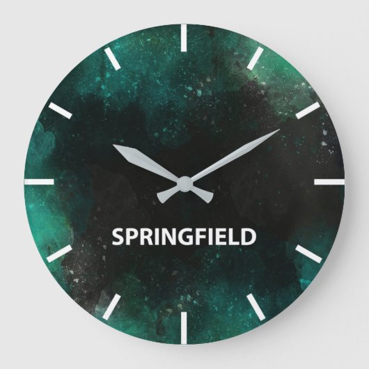 Springfield Time Zone Newsroom Wall Große Wanduhr (Vorderseite)
