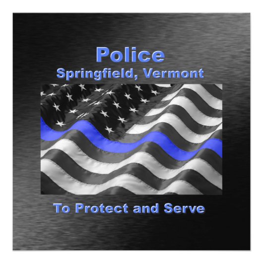 Springfield, Vermont. Police Fotodruck (Vorne)