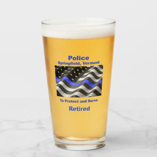 Springfield, Vermont. Police Glas (Vorne (Gefüllt))