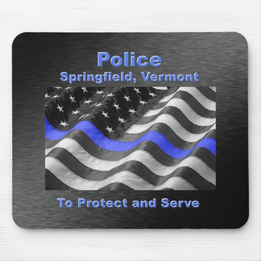 Springfield, Vermont. Police Mousepad (Vorne)