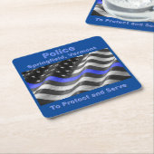 Springfield, Vermont. Police Rechteckiger Pappuntersetzer (angewinkelt)