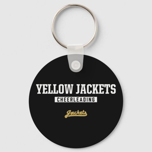 Springfield Yellow Jackets Logo Cheerleading HS Schlüsselanhänger (Vorderseite)