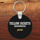 Springfield Yellow Jackets Logo Cheerleading HS Schlüsselanhänger (Vorderseite)