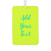 SpringGreen 3D Azure Modern Name Funny Limon Yello Autolufterfrischer (Rückseite)