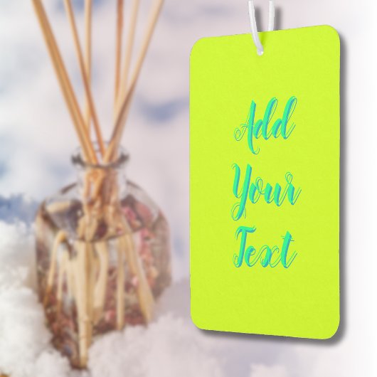 SpringGreen 3D Azure Modern Name Funny Limon Yello Autolufterfrischer