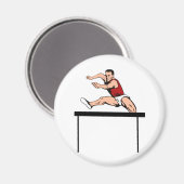 Springhürde für Leichtathletik Magnet (Vorderseite/Rückseite)