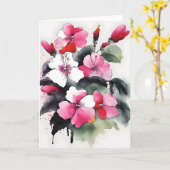 Springkräuter - Aquarellblumen Karte (Gelbe Blume)
