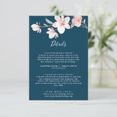 Springkreuz Blossom Navy Details Umschließungskart Begleitkarte (Stehend Vorderseite)