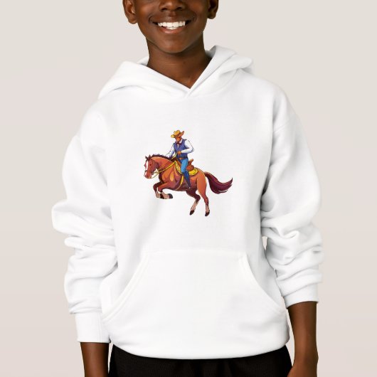 Springpferd mit dem Mann Hoodie (Vorderseite)