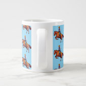 Springpferd mit dem Mann Jumbo-Tasse (Rückseite)