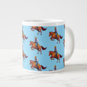 Springpferd mit dem Mann Jumbo-Tasse (Vorderseite Rechts)