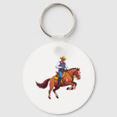 Springpferd mit dem Mann Schlüsselanhänger (Rückseite)
