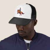 Springpferd mit dem Mann Truckerkappe (Beispiel)