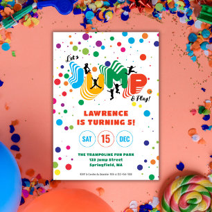Springplay Trampolinpark-Party Kindergeburtstag Einladung