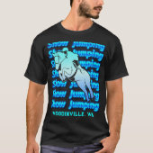 Springreit-Event oder Ort Datum Name T-Shirt (Vorderseite)