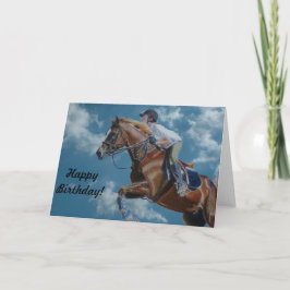 Springreiten und Wolken Karte