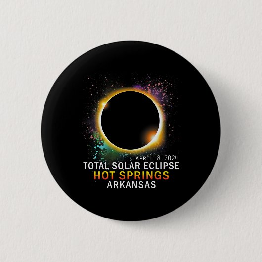 Springs Arkansas Total Solar Eclipse 8. April 2024 Button (Vorderseite)