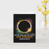 Springs Arkansas Total Solar Eclipse 8. April 2024 Karte (Gelbe Blume)