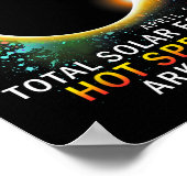 Springs Arkansas Total Solar Eclipse 8. April 2024 Poster (Ecke)