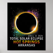 Springs Arkansas Total Solar Eclipse 8. April 2024 Poster (Vorne)
