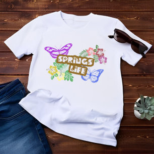 Springs Life Saison Color Blume & Butterfly T-Shirt