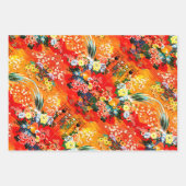 Springs Set Floral, Mah Jongg und Melange Geschenkpapier Set (Vorderseite 3)