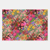 Springs Set Floral, Mah Jongg und Melange Geschenkpapier Set (Vorderseite)