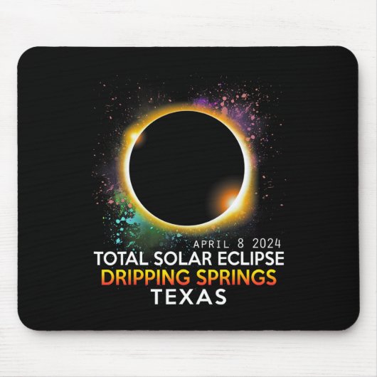 Springs Texas Totality Total Solar Eclipse 2024 Mousepad (Vorne)