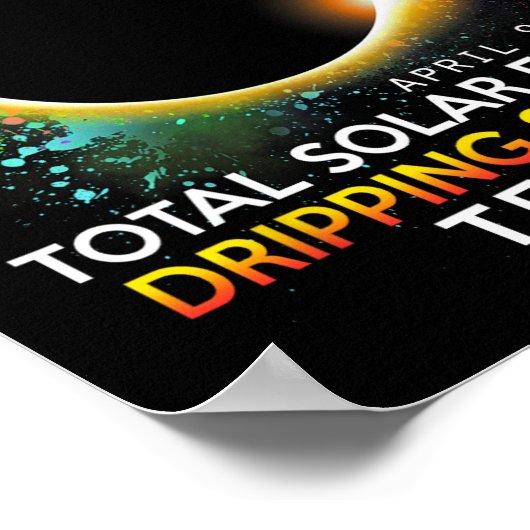 Springs Texas Totality Total Solar Eclipse 2024 Poster (Ecke)