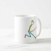 Springseil hüpfender Stockmann Kaffeetasse (VorderseiteRechts)