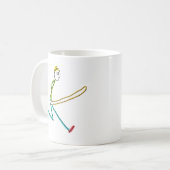 Springseil hüpfender Stockmann Kaffeetasse (Vorderseite Links)