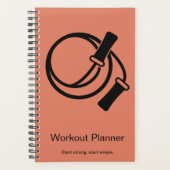 Springseil Orange Schwarz Fitness Starter Workout Planer (Vorderseite)