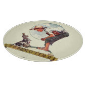 Springtime, 1935 Junge mit Hase Schneidebrett (Ecke)