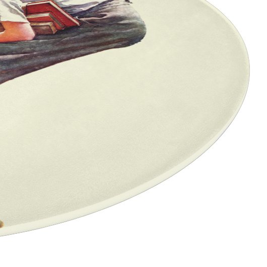 Springtime, 1935 Junge mit Hase Schneidebrett (Ecke)