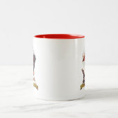 Springtime, 1935 Junge mit Hase Zweifarbige Tasse (Mittel)