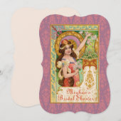 Springtime Art Nouveau Einladung (Vorne/Hinten)