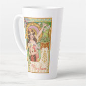 Springtime Art Nouveau Große Latte Tasse (Linke Ecke)